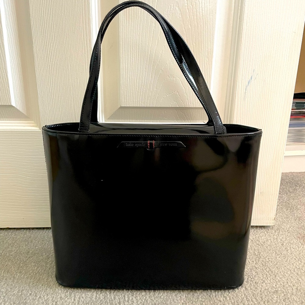 Vintage Kate Spade black leather handbag